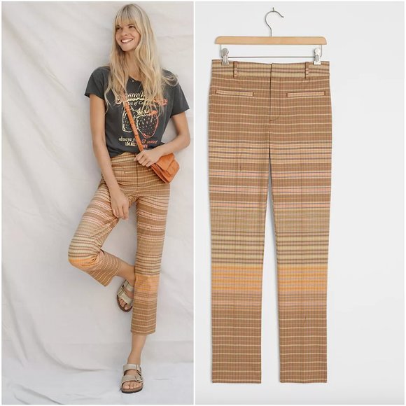 Anthropologie Pants - Anthropologie | NWT Plaid Slim Kick Flare Pants 💠